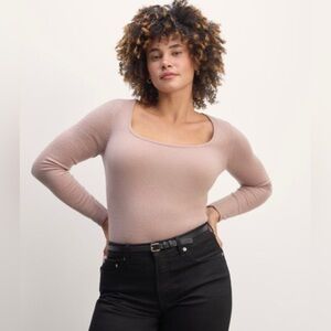 Everlane The Square Neck in Cashmere Sweater Women’s Small Dusty Rose Brand New